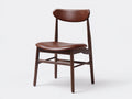 Silla de comedor de madera tapizada 50 x 55 x 78 cm - Color marrón - Diseño moderno y natural para comedor